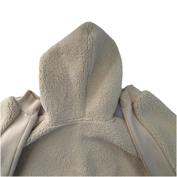 Philadelphia Eagles Sherpa Cropped Hoodie Women's M NFL Team Apparel Cream - Picture 8 of 9